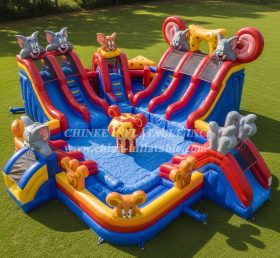 Pool3-733 Водный парк с бассейном в стиле Тома и Джерри
