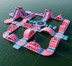 S474 Водный парк надувной в стиле фламинго