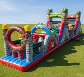 T7-4091 Полоса препятствий надувная в стиле Angry Birds