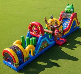 T7-4092 Полоса препятствий надувная в стиле Angry Birds