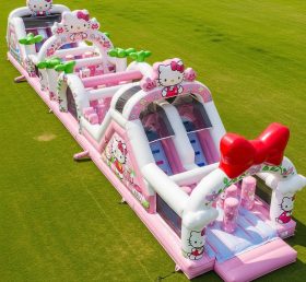 T7-4195 Полоса препятствий с надувной тематикой Hello Kitty