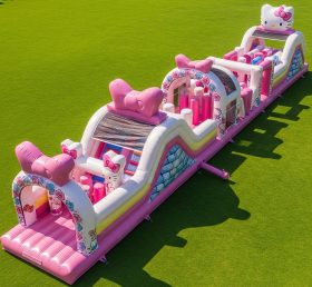 T7-4196 Надувная полоса препятствий в стиле Hello Kitty