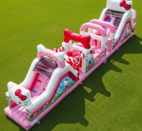 T7-4199 Надувная полоса препятствий в стиле Hello Kitty
