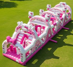 T7-4201 Полоса препятствий надувная в стиле Hello Kitty