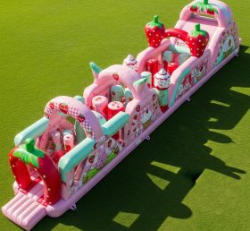 T7-4374 Полоса препятствий надувная в стиле Strawberry Shortcake