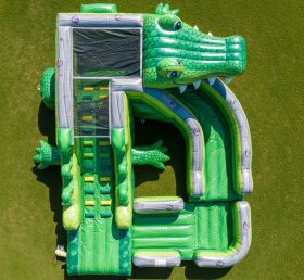 T8-5517 Надувная водная горка в крокодиловой тематике
