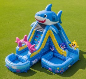 T8-7125 Надувная водная горка в стиле Baby Shark
