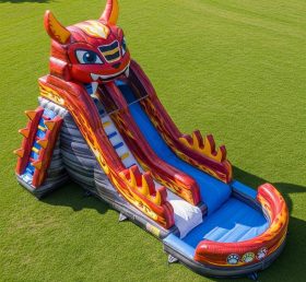 T8-7162 Водная горка с надувной тематикой Blaze Monster