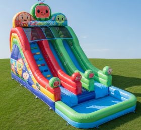 T8-7203 Надувная водная горка в стиле Cocomelon