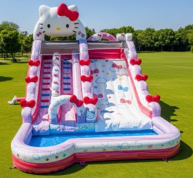 T8-7264 Надувная водная горка в стиле Hello Kitty