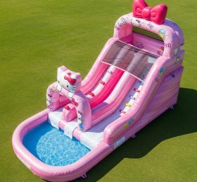 T8-7265 Водная горка надувная в стиле Hello Kitty