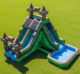T8-7330 Надувная водная горка в тематике Minecraft