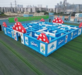 MAZE1-159 Надувной лабиринт в стиле Смурфов