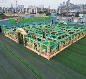 MAZE1-172 Надувной лабиринт в тропическом стиле