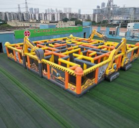 MAZE1-53 Надувной лабиринт в экскаваторной тематике