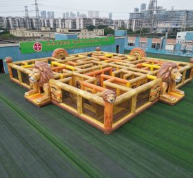 MAZE1-82 Надувной лабиринт с львиной тематикой