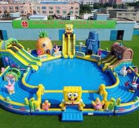 Pool3-777 Батутный водный парк в стиле Губки Боба