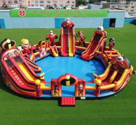 Pool3-783 Водный парк с бассейном в стиле «Суперсемейки»