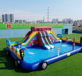 Pool3-794 Водный парк с бассейном в виде автобуса