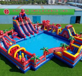 Pool3-826 Водный парк с бассейном в стиле Человека-паука