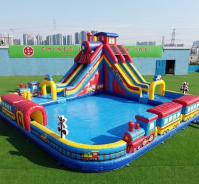 Pool3-836 Водный парк с бассейном в поезде