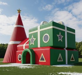 Tent1-6062 надувная палатка в рождественском стиле