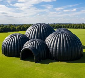 Tent1-6227 Черный купольный кластер надувной купол