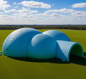 Tent1-6279 Синий купольный надувной шатёр