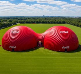 Tent1-6293 Купольная надувная палатка с брендингом Coca-Cola