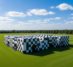 Tent1-6368 Черно-белая надувная шахматная конструкция