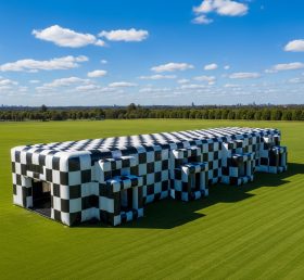 Tent1-6370 Черно-белая надувная шахматная конструкция