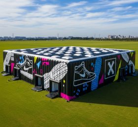 Tent1-6455 Матовый черный надувной магазин кроссовок