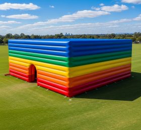 Tent1-6498 Радужная полосатая надувная палатка