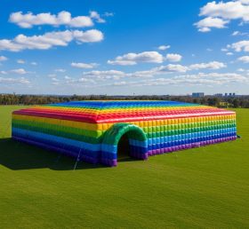 Tent1-6502 Радужная полосатая надувная палатка