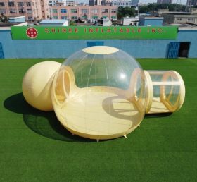 Tent1-5043J Пастельно-жёлтый надувной пузырьковый шатёр