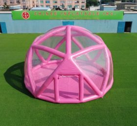 Tent1-5049K Розовая сферическая надувная пузырчатая палатка