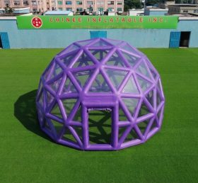 Tent1-5041L Фиолетовая сферическая конструкция надувной пузырчатый тент