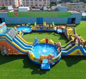 Pool3-844 Водный парк с бассейном в стиле Тома и Джерри