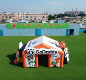 Tent1-7164 Рекламная надувная кубическая палатка GoDaddy