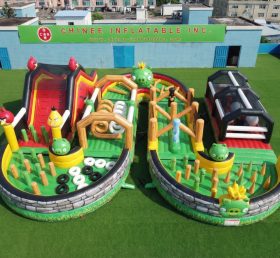 CR2-708 Батутная полоса препятствий в стиле Angry Birds Сложный забег