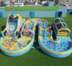CR2-710 тема «Baby Shark» гигантский надувной полоса препятствий «Состязательный забег»