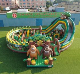 GF3-1167 Надувной городок в стиле «Медведи-соседи»