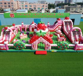 GF3-1404 Надувной парк в стиле «Клубничный торт»