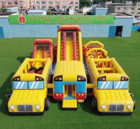 GF3-734 Надутая игровая площадка в автобусной тематике
