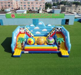 T11-4750R Надувная полоса препятствий с большими шарами в тематике Toy Story