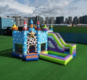 T2-8854 Надувной батут в стиле Toy Story с горкой и бассейном