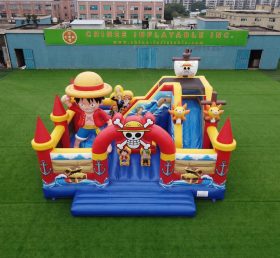 T2-8895 Батут в стиле One Piece с горкой