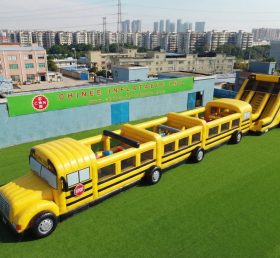 T7-4519 Автобусная тематическая надувная полоса препятствий