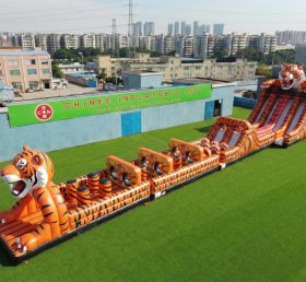 T7-4650 Полоса препятствий с тигровой тематикой надувная