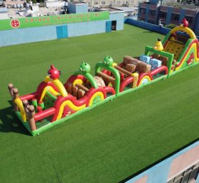 T7-4679 Полоса препятствий надувная в стиле Angry Birds